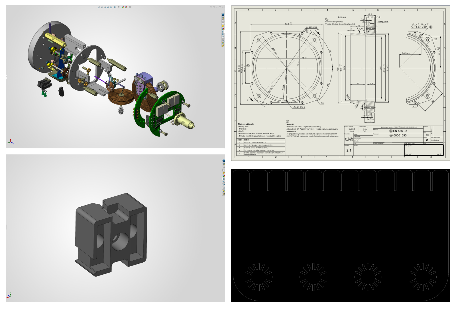 Precízna mechanická zostava — 3D CAD vizualizácia ozubených prevodov